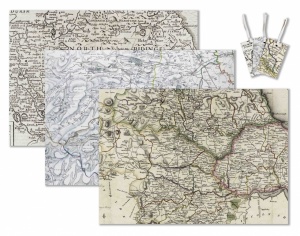 Historic map wrapping paper - Pack of 3 sheets